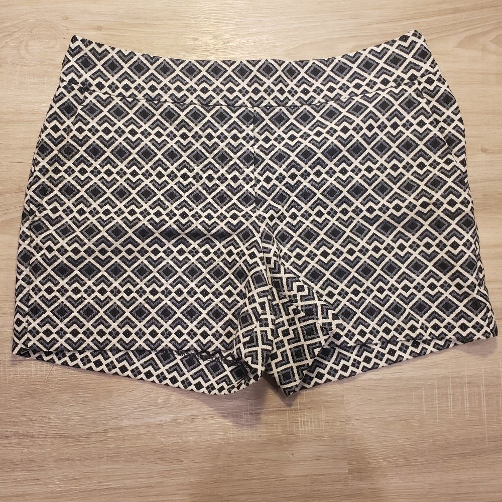 Banana Republic Shorts Women's Sz 4 Navy Blue White Cotton Twill Pockets